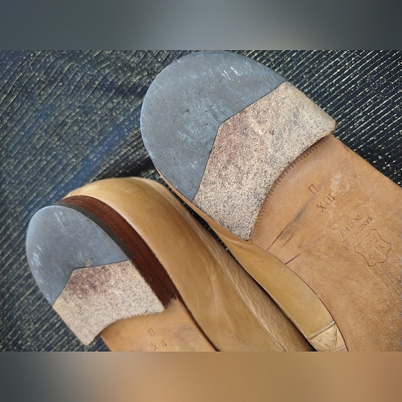 Italian Leather Men's Size 10 1/2, Loafers, R. Martegani, tan - Picture 3 of 5